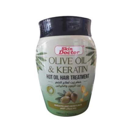 حمام زيت لعلاج الشعر بزيت الزيتون والكيراتين دكتور سكين 1000 مل